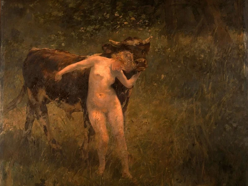 1846-Alfred-Philippe Roll - Donna e toro